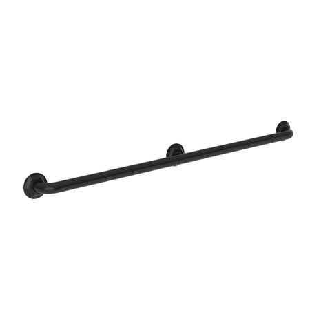 Newport Brass 45" L, Two Post, Solid Brass, 42" Grab Bar in Gloss Black, Gloss Black 1200-3942/54